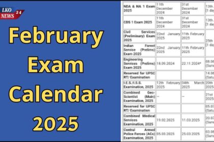 February Exam Calendar 2025