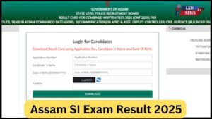 Assam SI Exam Result 2025