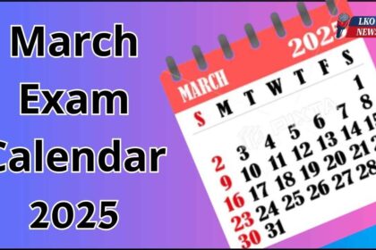 March Exam Calendar 2025