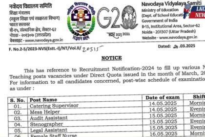 Navodaya Vidyalaya NVS Various Post 2025