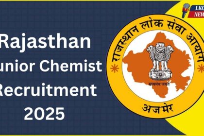 Rajasthan Junior Chemist Recruitment 2025