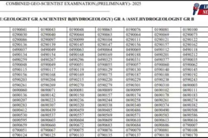 UPSC Geo-Scientist Result